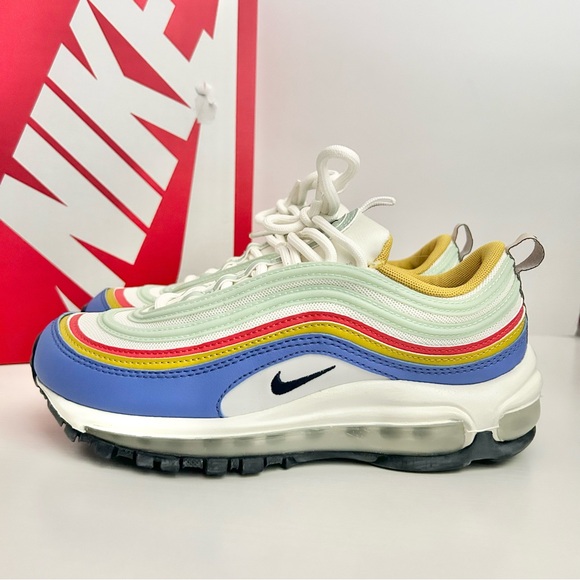 Nike air max 97 summit white/obsedian saphire shoes womens size 6.5 - Picture 2 of 9